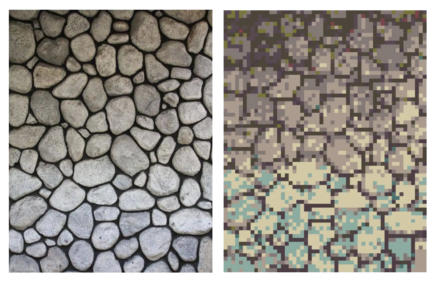 Texture pixel art example